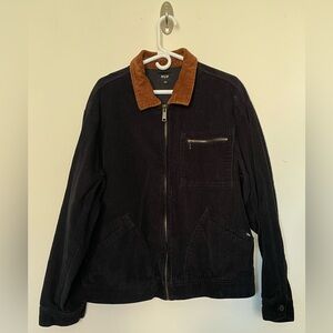 Men’s HUF Corduroy Jacket in Black, size XL